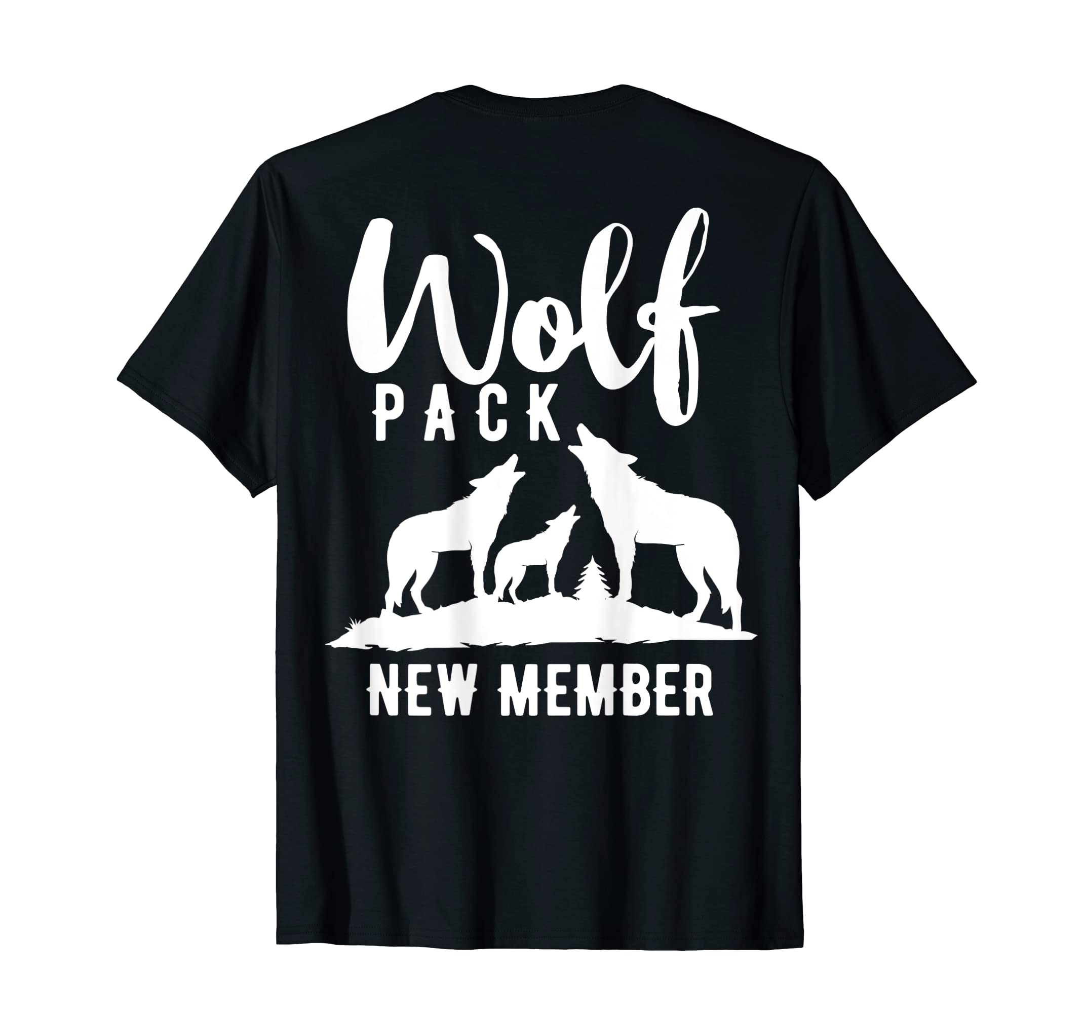 

Футболка с принтом на спине Wolf Pack New Member Wilderness Wolf Pattern