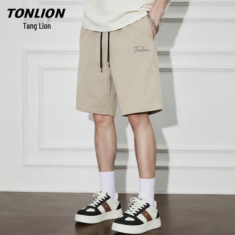 TonLion Men's Pure Cotton Casual Summer Shorts