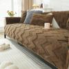 Thicken Plush Sofa Cover Winter Warm Sofa Mat Cushion for Living Room Non-slip L-shape Universal Couch Slipcover Home Decor