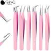 False Eyelash Extension Tweezers Stainless Steel Professional Beauty Eyelash Grafting Extensions Tools High Precision Tweezers