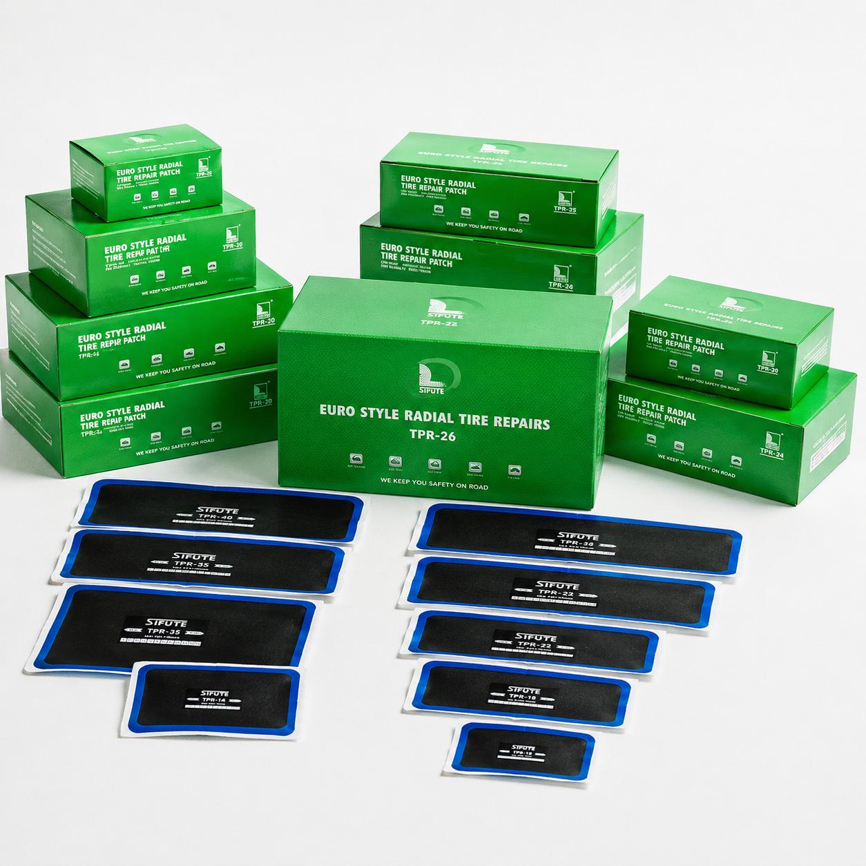 Professional SIFUTE Hand Tool Radial Tire Repair Patch Euro Style Rubber for Truck Bus Car Tubeless Tire Repair Kit TPR Series