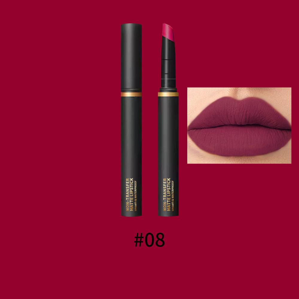 Misiou Beauty Velvet Matte Thin Tube Lip Glaze, samtmatter, leicht zu färbender, nicht leicht zu verfärbender, nicht leicht zu verblassender Lippenstift