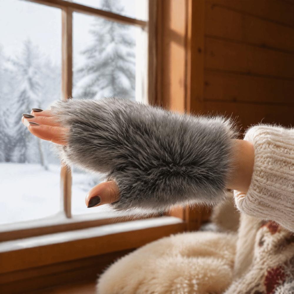 Plush Material Werewolf Paw Mitten Fluffy Texture Cosplay Wolf Claws  Halloween Party