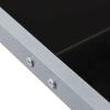 vidaXL Gartentisch 130x130x72 cm Grau Stahl und Glas