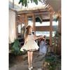 Women's French Retro Polka Dot Spaghetti Strap Dress - Elegant Summer Style with Waist-Cinch and Long, Slimming Hem