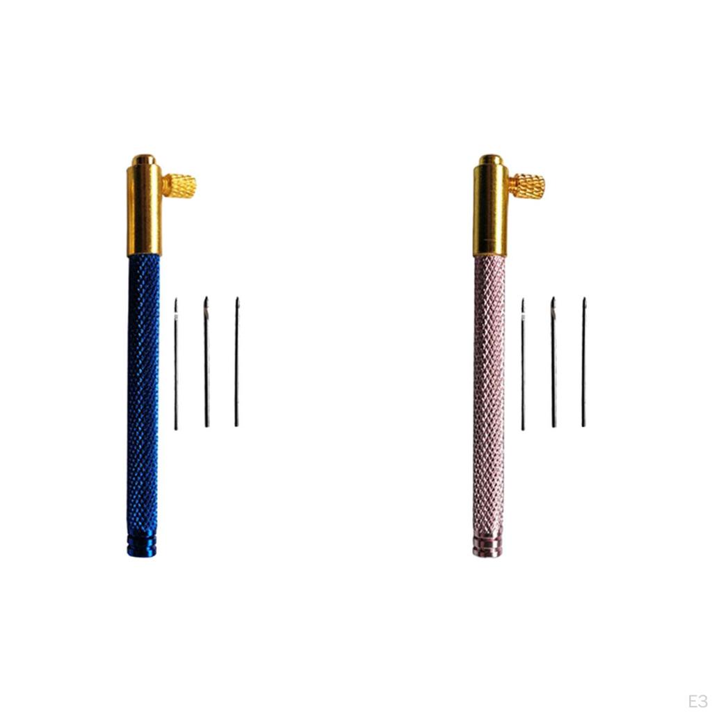 Virkad tambur, broderistiftset med 3 nålar, fransk krok för professionell gör-det-själv