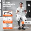 Assento Elevado para Vaso Sanitário, Ajuste de Altura de 7 Posições 490 - 640 mm, Capacidade de Peso de 158,7 kg, com Estrutura de Alumínio Acolchoada para Conforto, Assento de Vaso Sanitário Universal