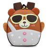 Cartoon Sunglasses Cute Bear Shaped Hard Shell Children Backpack For Daily Use