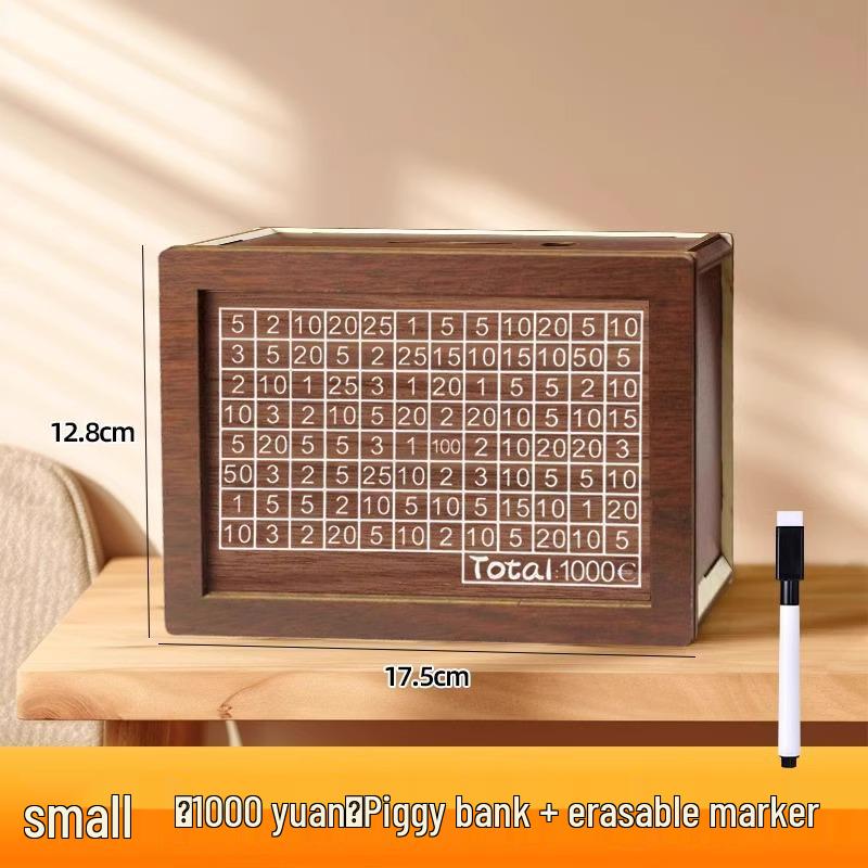 High-End Wooden Piggy Bank: New 2025 Model, Perfect Birthday Gift for Men & Women - Savings Only