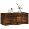 Vidaxl Wall Cabinet, Smoked Oak, 80X36.5X35 Cm