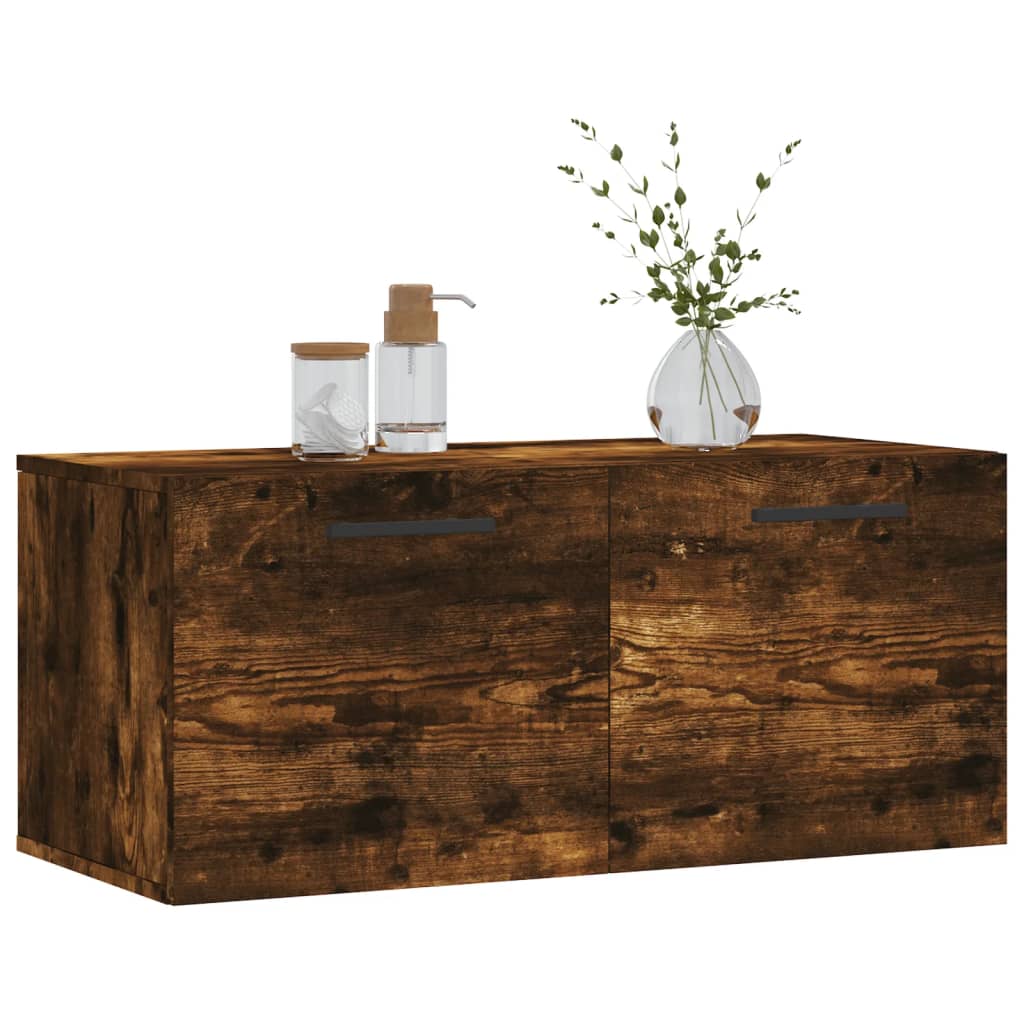 Vidaxl Wall Cabinet, Smoked Oak, 80X36.5X35 Cm
