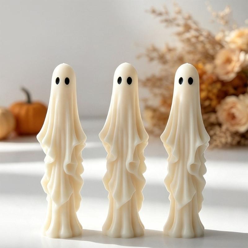 Figure Shaped Silicone Making Tool for Resin Casting and DIY Gypsum Craft, Candle Making Tool for Handmade Halloween Decoration