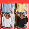 Womens Long Sleeve V Neck T Shirt With Breathable Polyester Splicing For Casual Fall Style