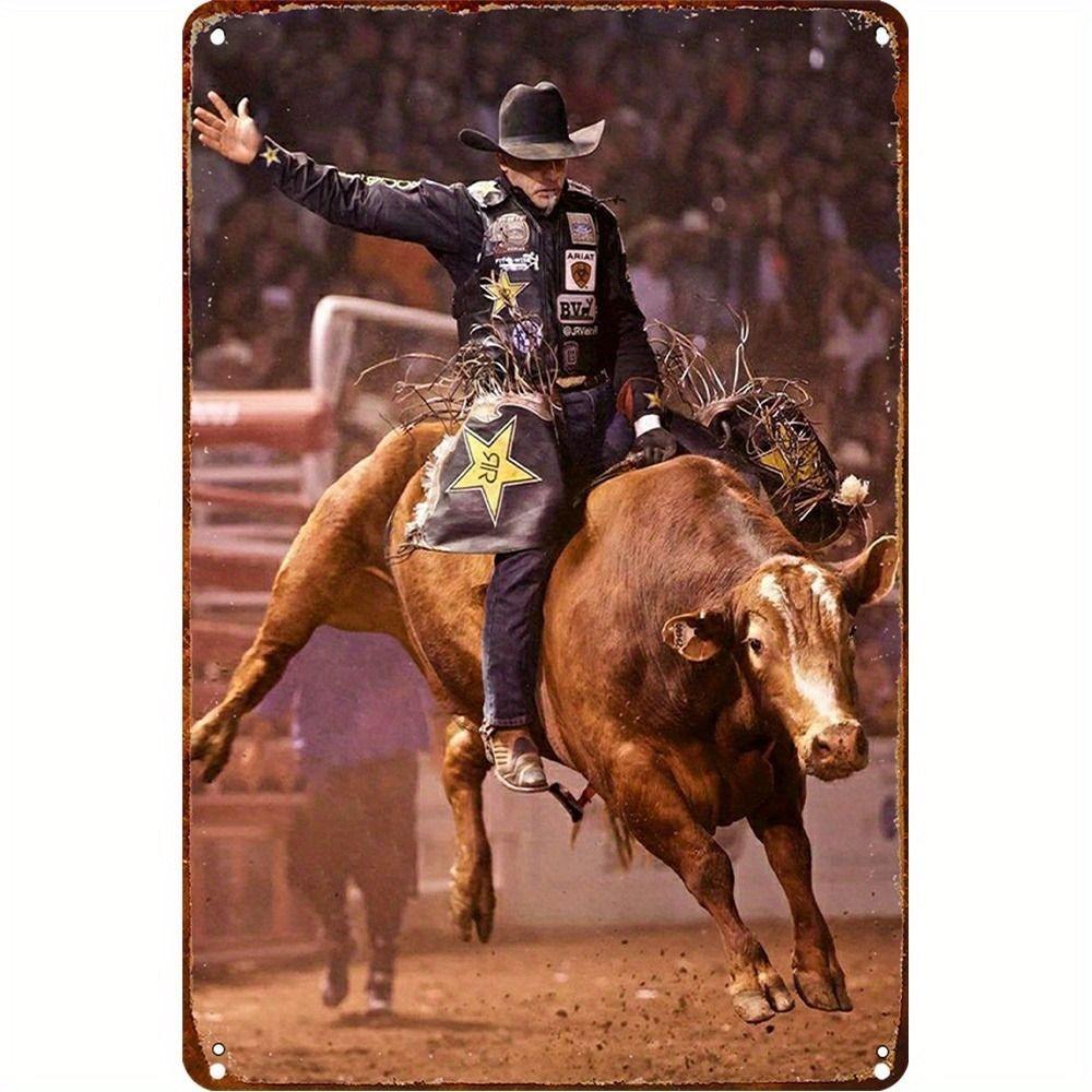 Cowboy Wild West Retro Metal Wall Art Sign Home Decor 20x30cm