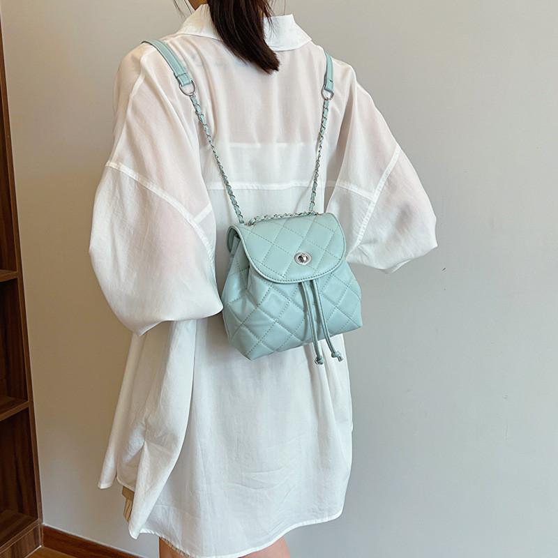 Stylish 2024 Spring Season Black Quilted Chain Strap Shoulder Bag For Casual Wear