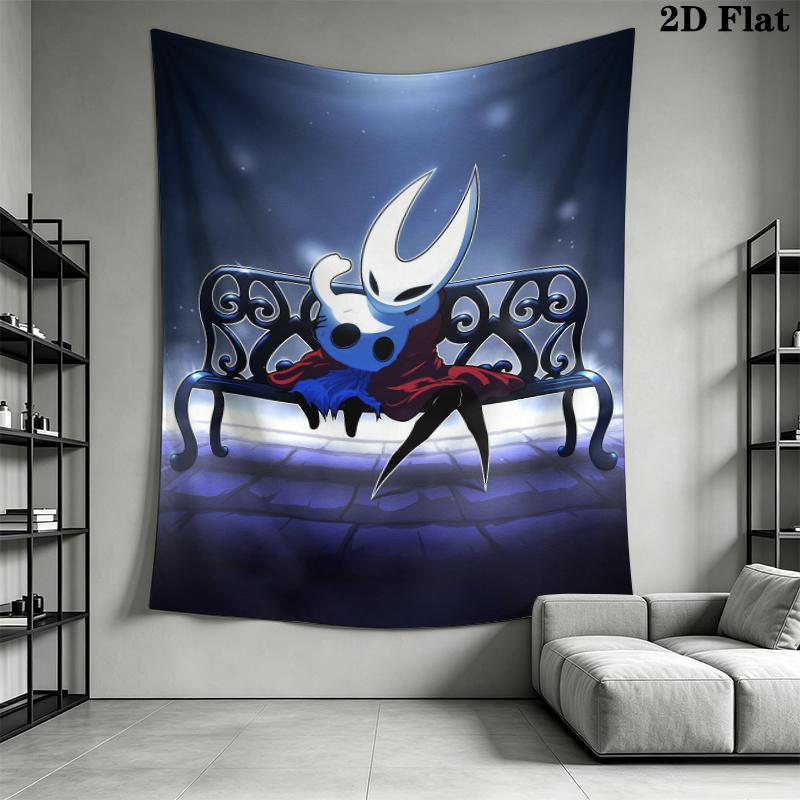 Hollow Knight Wall Tapestry Aesthetic Wall Hanging Printed Fabric Blanket Decorative Tapestries for Bedroom Living Room Home Decor