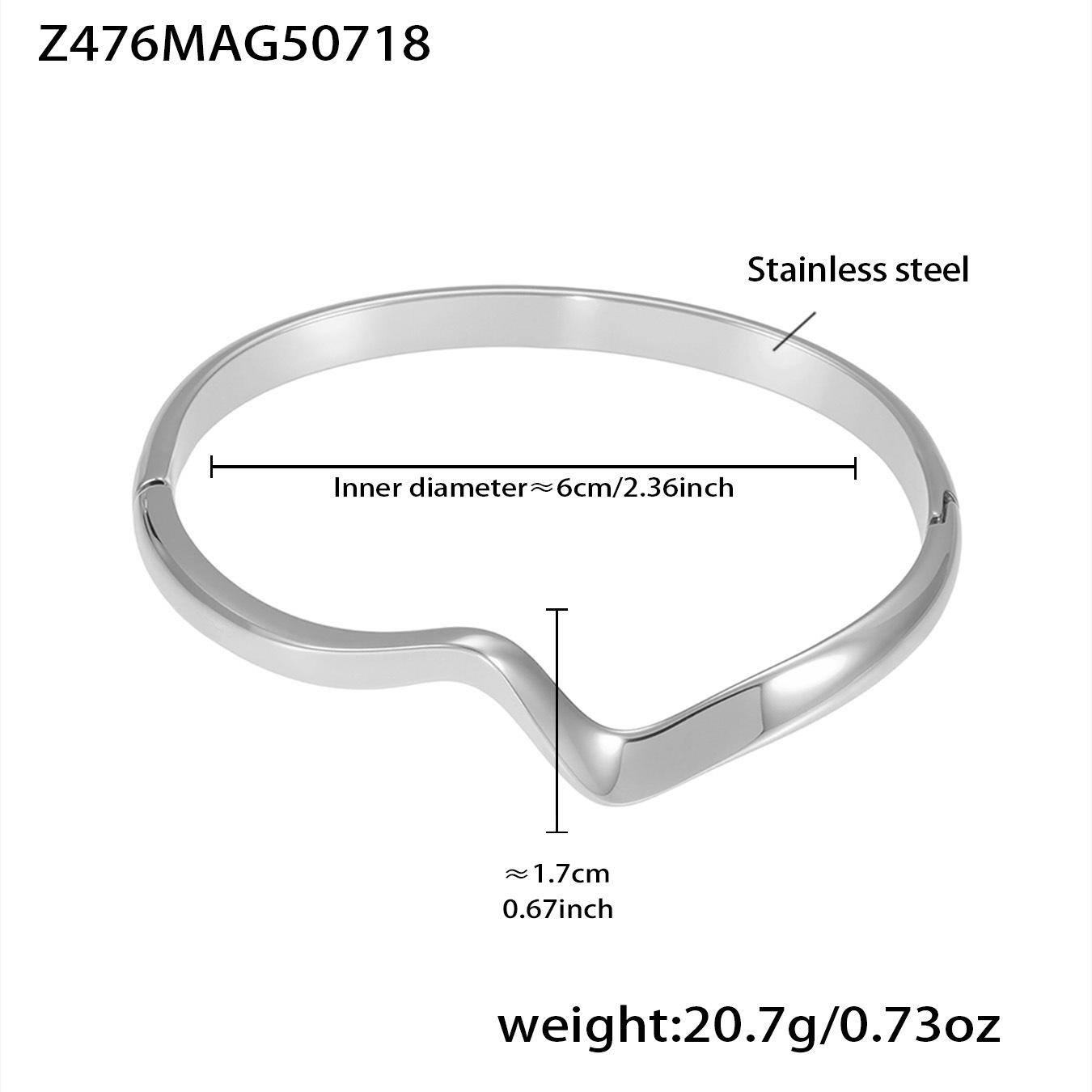 Qiong Yao 18K Gold-Plated Double Ring Buckle Stainless Steel Bracelet - European and American Style