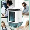 Air Conditioner Portable Fan Desktop Dual Spray Ultrasonic Atomization 3-Speed Mute Air Cooler Night Light Electric Fan
