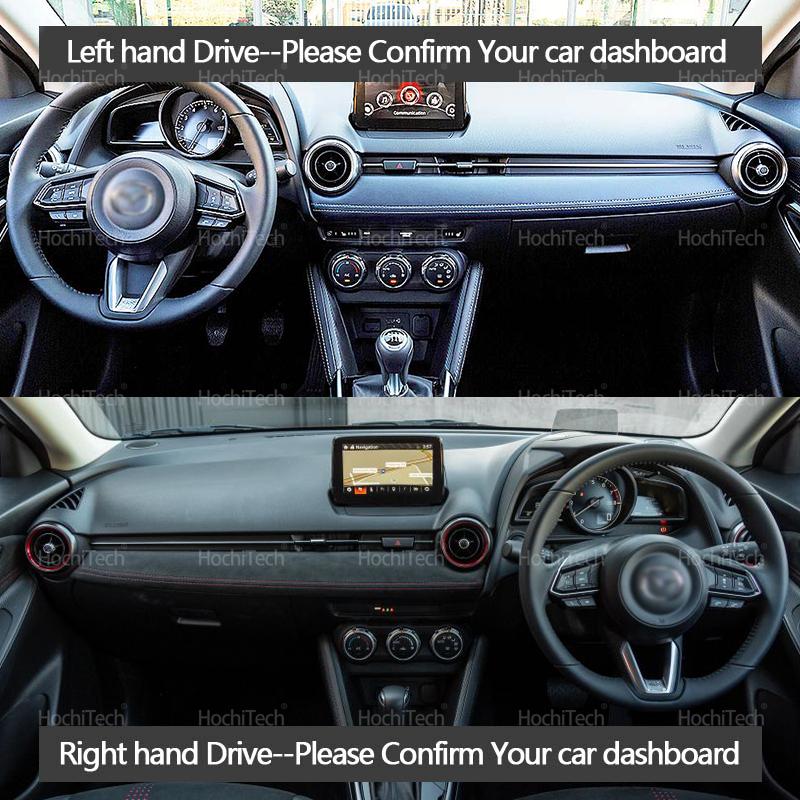 Armaturenbrettabdeckung Schutzpolster Armaturenbrett Sonnenschutz Teppich Anti-UV Armaturenbrettmatte für Mazda 2 Mazda2 DJ DL 2015-2023 2018 2019 2020 2021