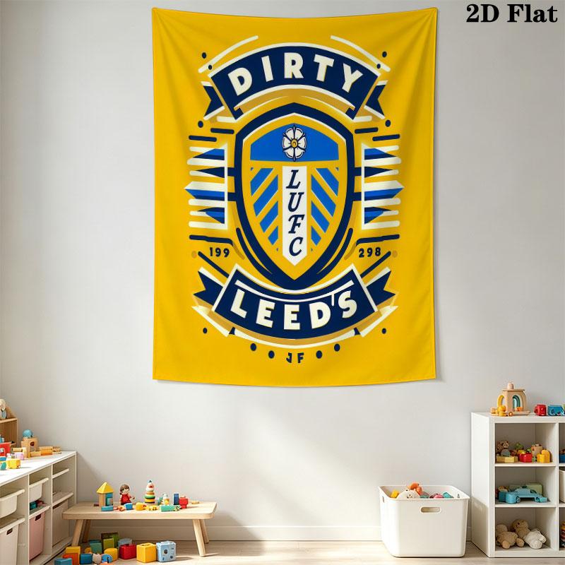 Leeds poster  Wall Hanging Printed Fabric Blanket Decorative Tapestries for Bedroom Living Room Home Decor