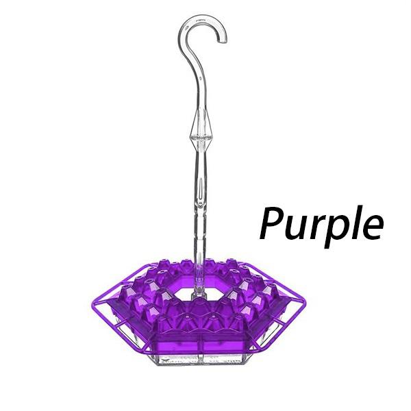 

Новая пластиковая шестигранная подвесная кормушка для колибри, кормушка для птиц ручной работы для наружного сада, украшения двора, подарок для любителей птиц, 4 цвета фиолетовый
