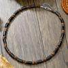 Emperor Stone Beaded Men's Collarbone Necklace: Stylish European & American Hip Hop Abacus Bead Chain