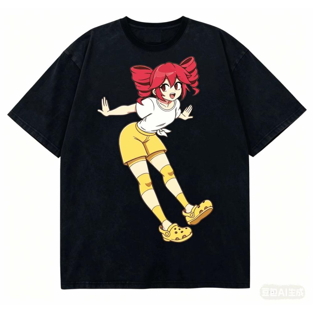 Kasane Teto Cotton T-shirt 2026 New Model Shirt Personality Clothes Year Round Clothing Short Streetwear Sleeves Breathable Soft