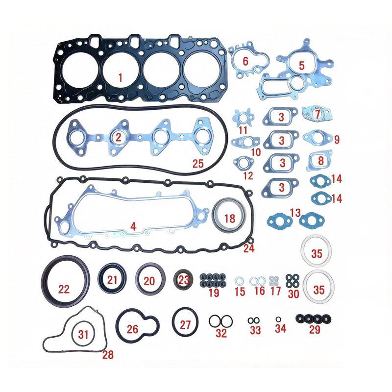04111-67025 Engine Overhaul Gasket Kit 1KZ-TE 3.0L Turbo Diesel For Toyota Prado Hilux Surf Hiace 1993-2004