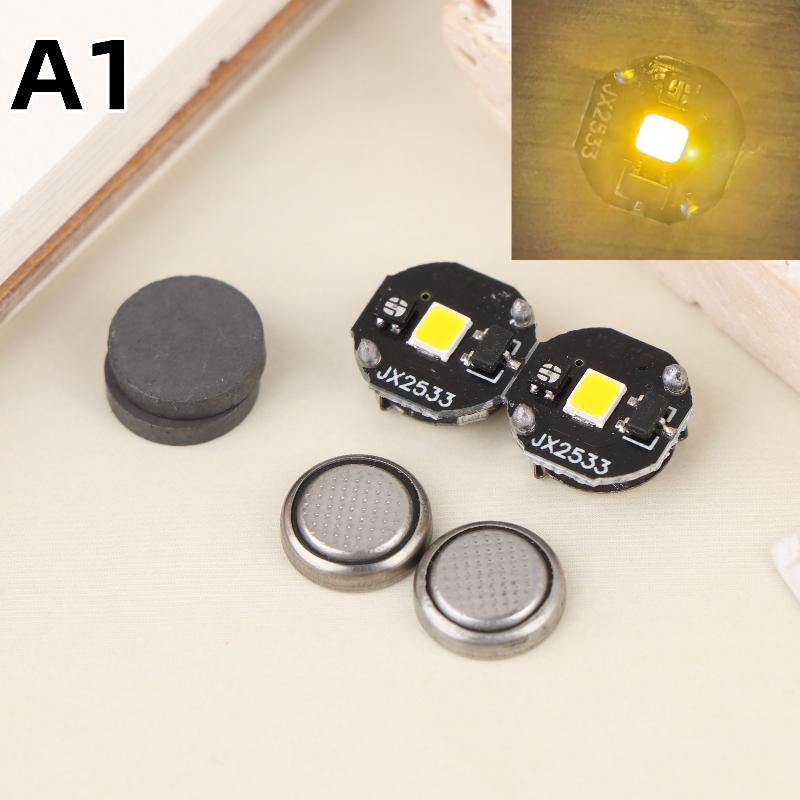 2ks LED Světlo Mikrovlnný Magnetický Spínač Osvětlovací Čip Animace Ruční Výroba Plus Světelný Model Hračka Bezdrátová Lampa