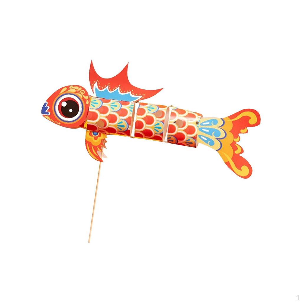 Handheld Koi Fish Lantern DIY Making Material for Chinese Year Mid Autumn Decoration