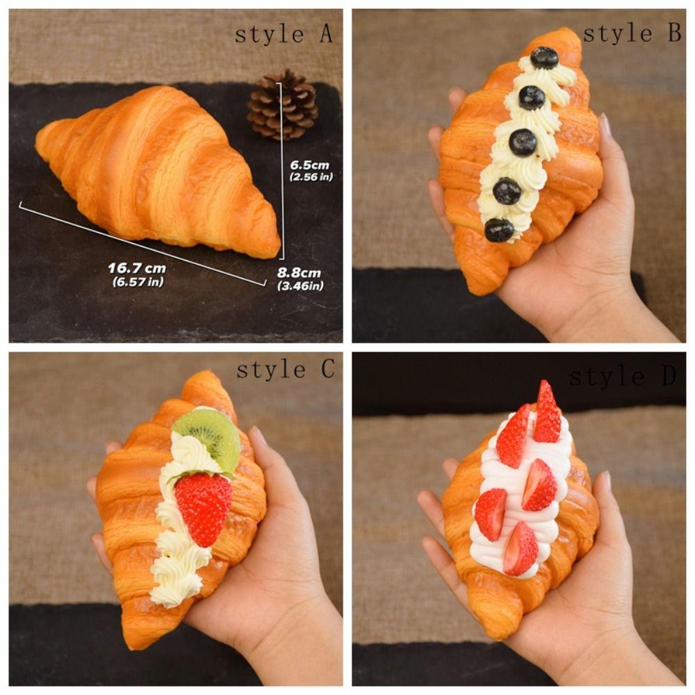Convenient Fake Soda Bread Exquisite Artificial Bread Simulation Croissant Bread  Home Decoration