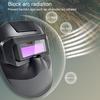 Capacete de soldagem com escurecimento automático com faixa elástica, tela de visualização grande, proteção facial de soldagem a arco em cores reais, capuz protetor, óculos de solda elétrica