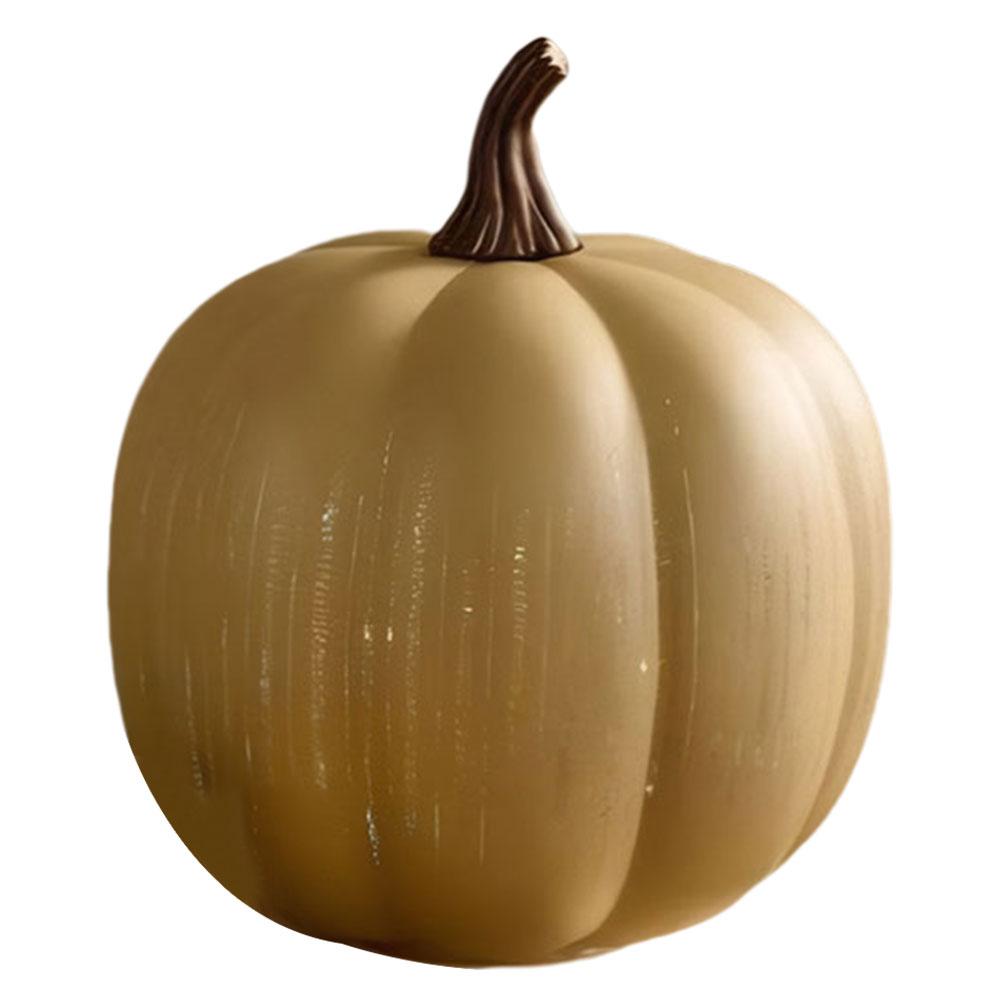 Halloween Artificial Glass Pumpkin with LED Lights Glass Decoration Halloween LED Lights Lamp Festive Atmosphere Decorations