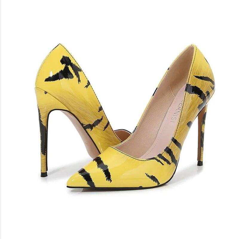 Dámské noční klub Sexy barevné Banquet Party Catwalk Módní Pracovní obuv 12cm podpatek WZ