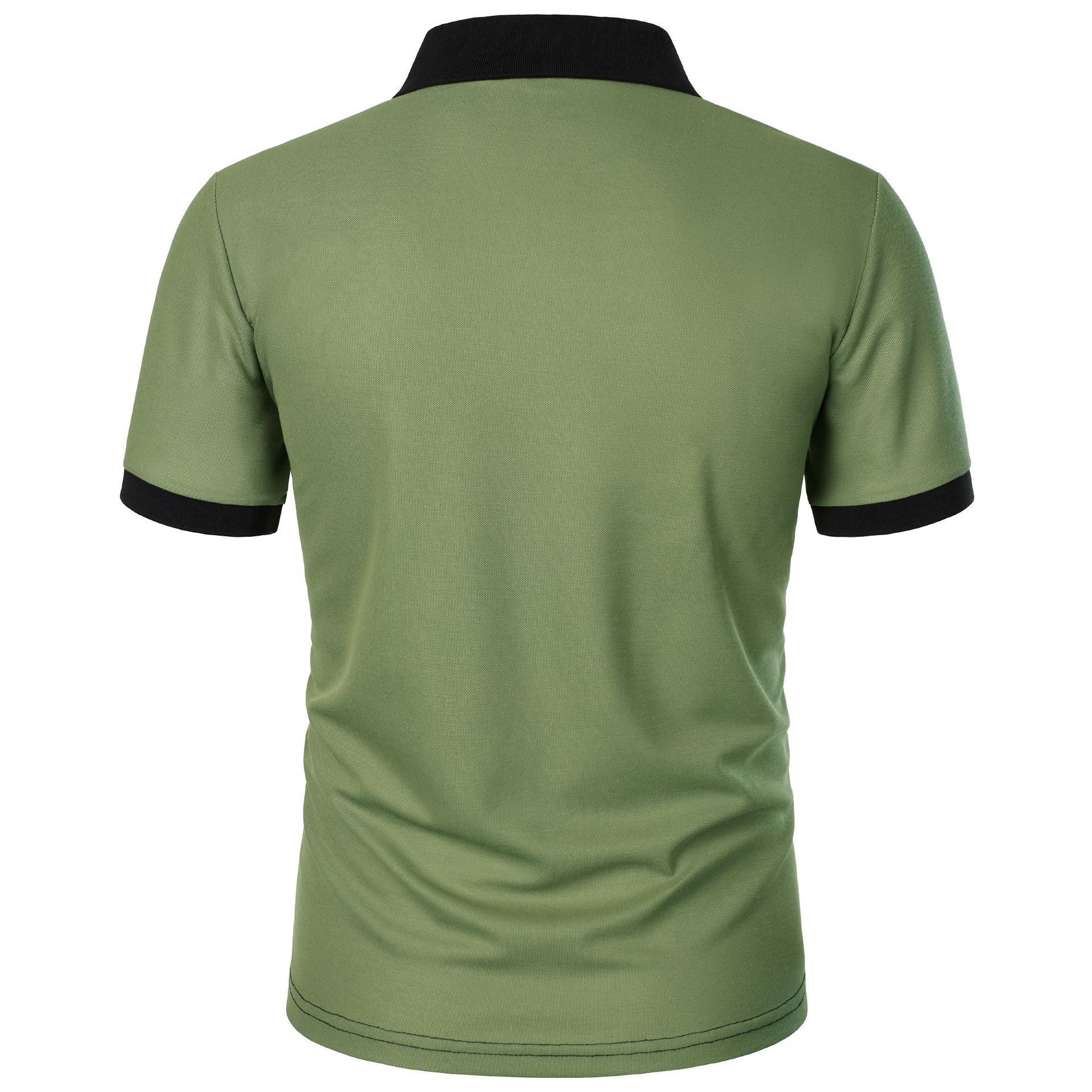 Летняя мужская рубашка поло с полосатым принтом — фото 9