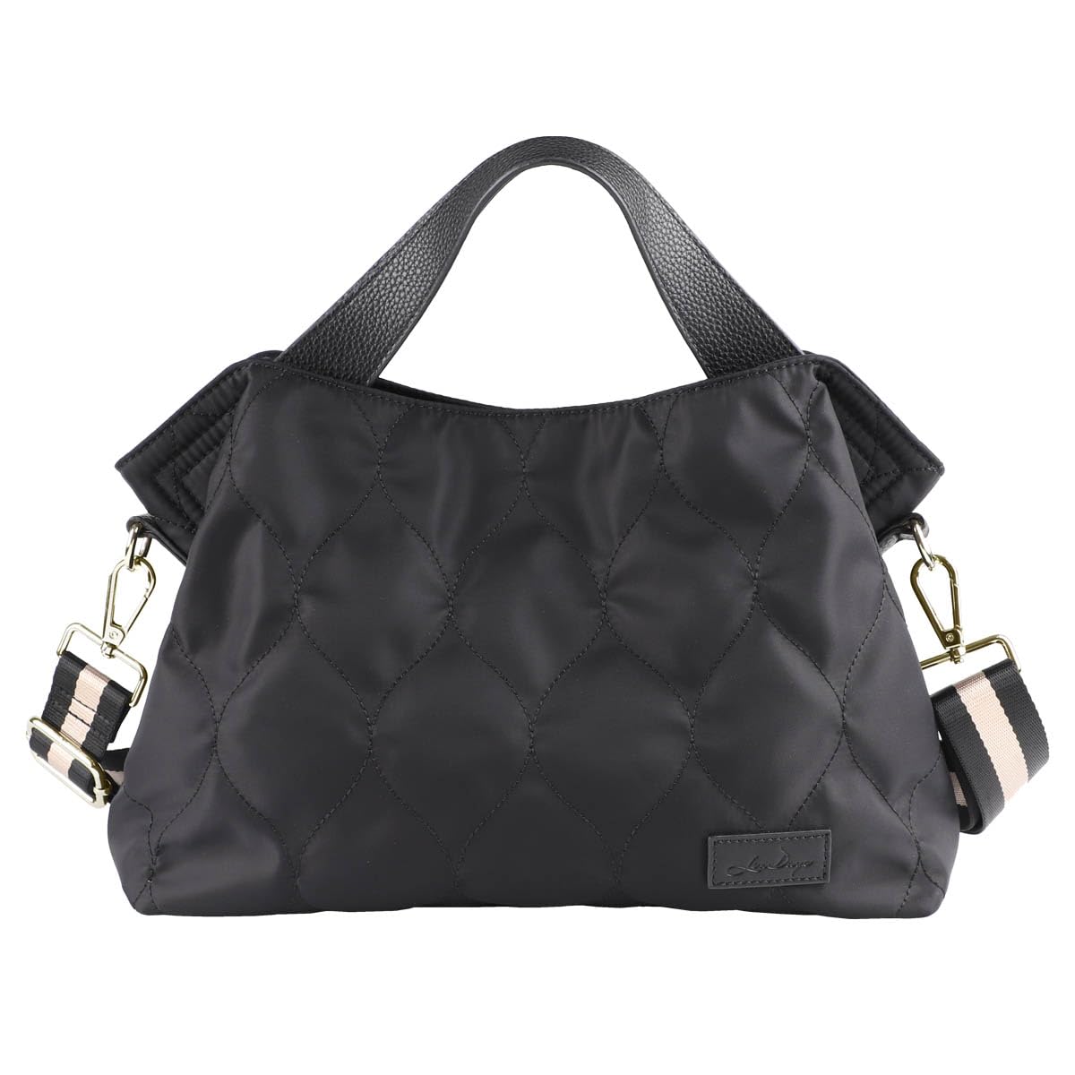 

Lizdays Women s 2-Way Nylon Tote Bag, Lightweight, Water-Repellent, Shoulder Bag, B5 (Black)