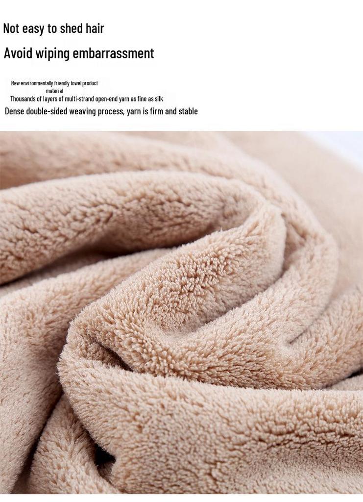 Super Thick 530g Coral Fleece Bath Towel - Large, Quick-Dry, Absorbent for Women & Adults