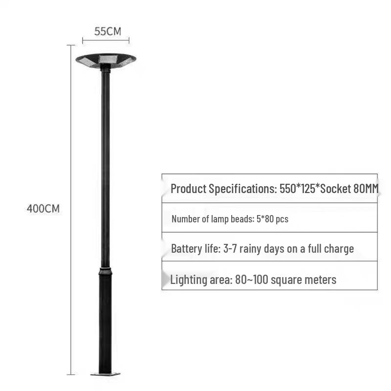 Custom UFO Shaped Solar Powered Waterproof Outdoor Lamp - Super Bright High Power Circular Design