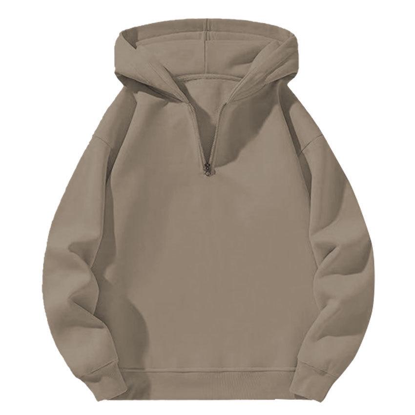 American Casual Loose Fit Zip-Up Hoodie: Spring/Autumn Streetwear Sweatshirt
