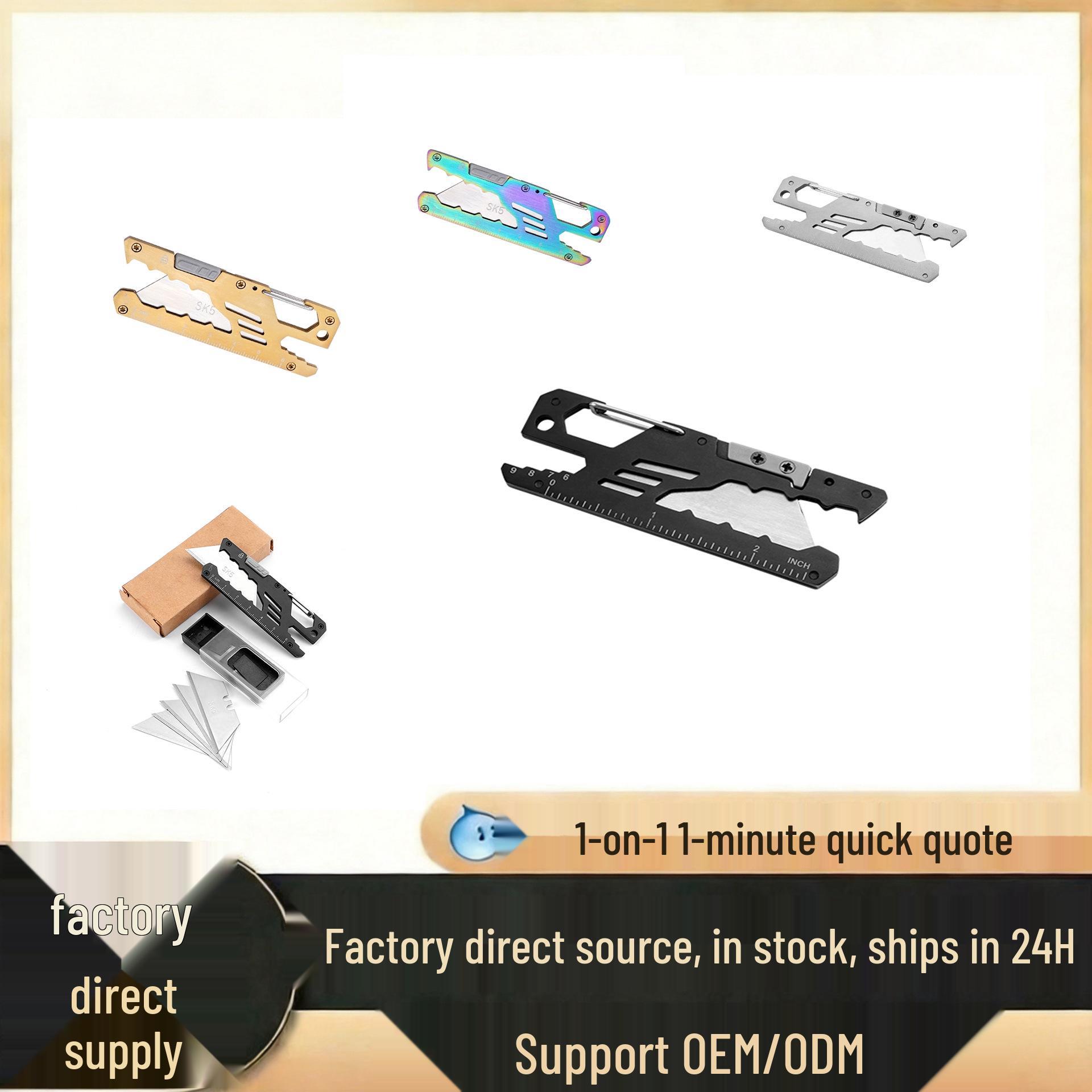 Custom Multi-functional Stainless Steel EDC Utility Knife for DIY, Paper Cutting, and Unboxing Custom Order (Contact Customer Service)