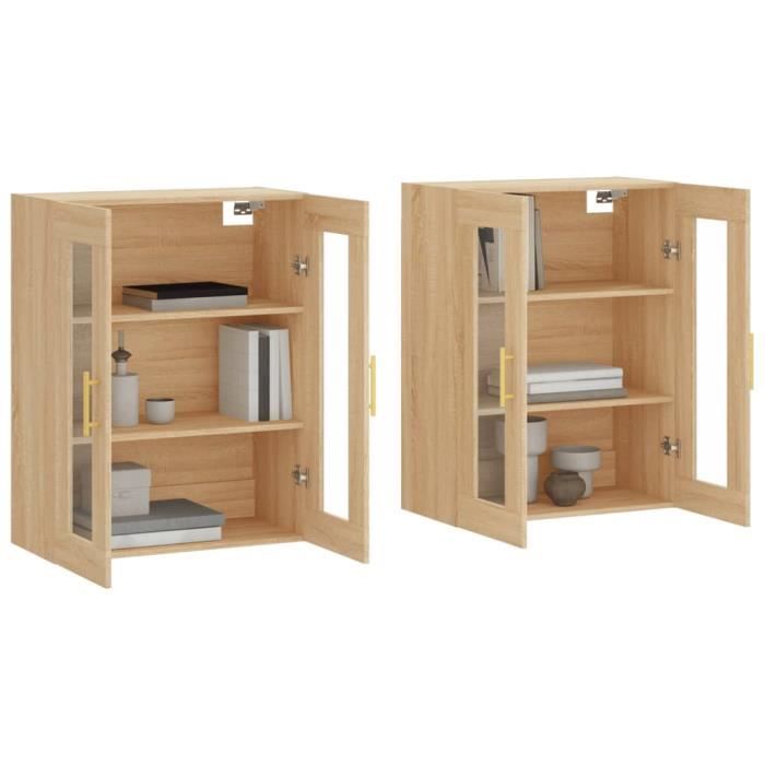 VidaXL Wall Cabinets 2 Pcs Sonoma Oak Engineered Wood 3197932