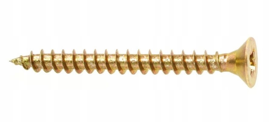Hardened wood screws 45x60mm 14pcs PZ2 gold