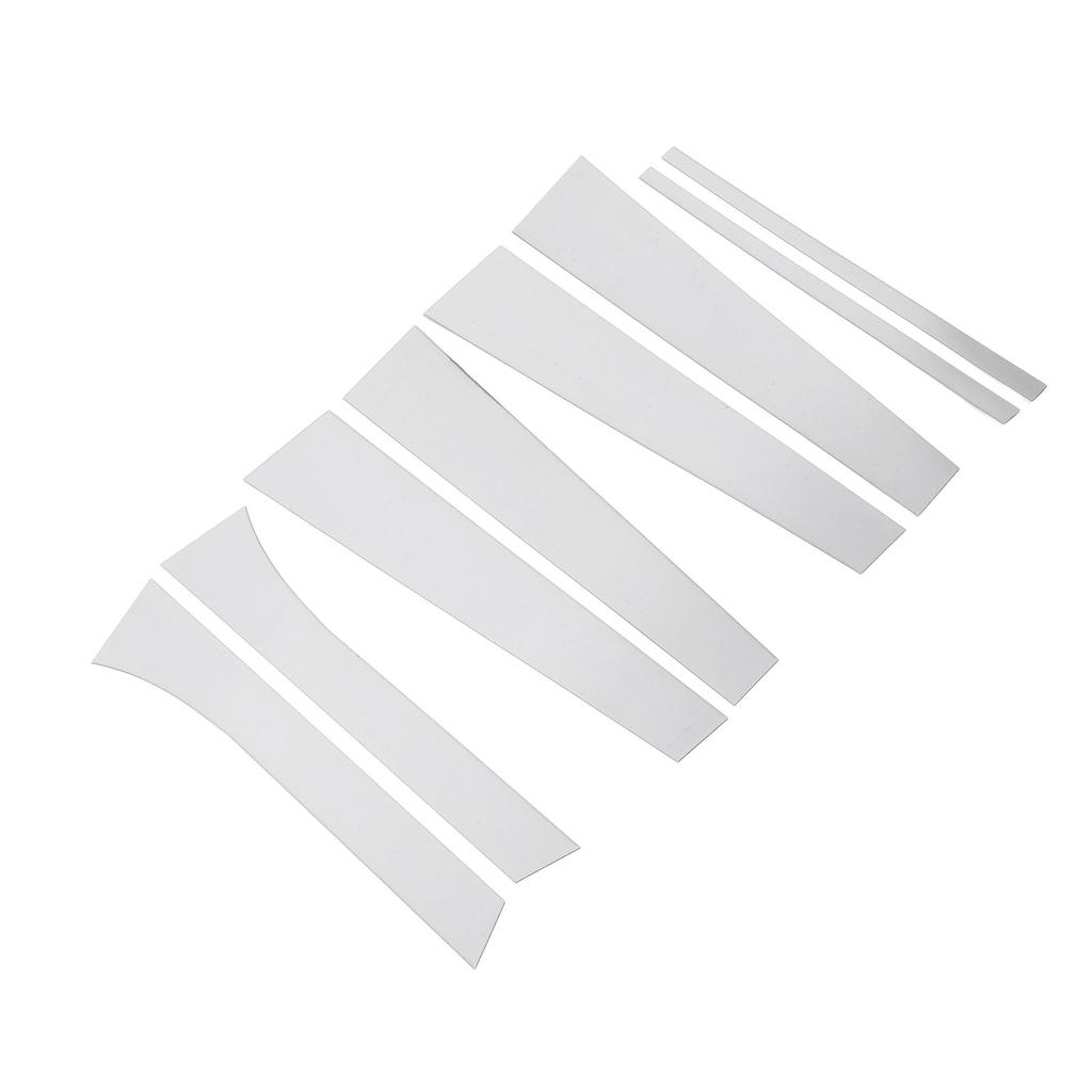 8 stücke Säule Post Trim Hohe Festigkeit PC Spiegel Oberfläche Stil Chrom Tür Fenster Säule Abdeckung Aufkleber