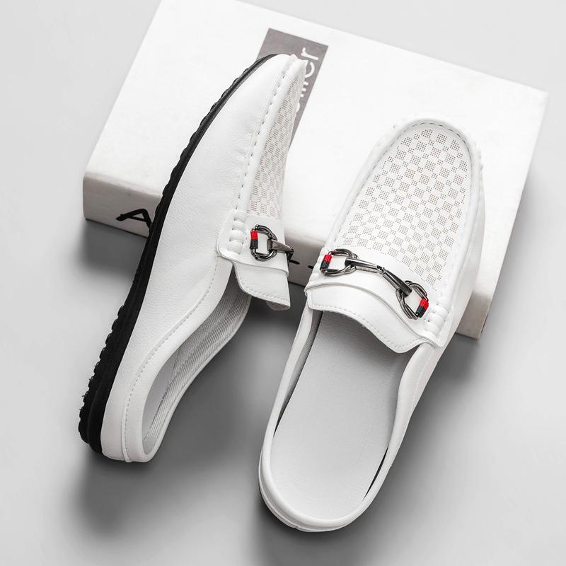 Business and leisure half-drag Doudou shoes men's new one-pedal lazy single shoes