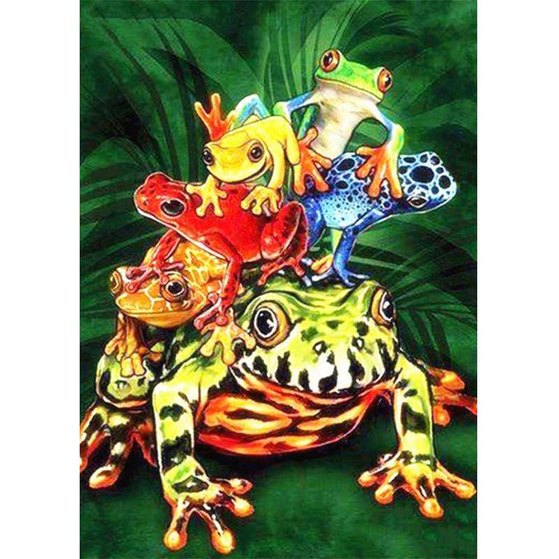 

5D DIY «лягушка» Алмазная живопись Мозаика Произведение искусства Алмазная вышивка Подарок или украшение Кровать Для детей Хобби