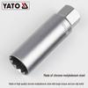 Yiertuo Magnetic 12-Point Thin-Walled Chrome-Molybdenum Steel Spark Plug Socket 3/8" Wrench