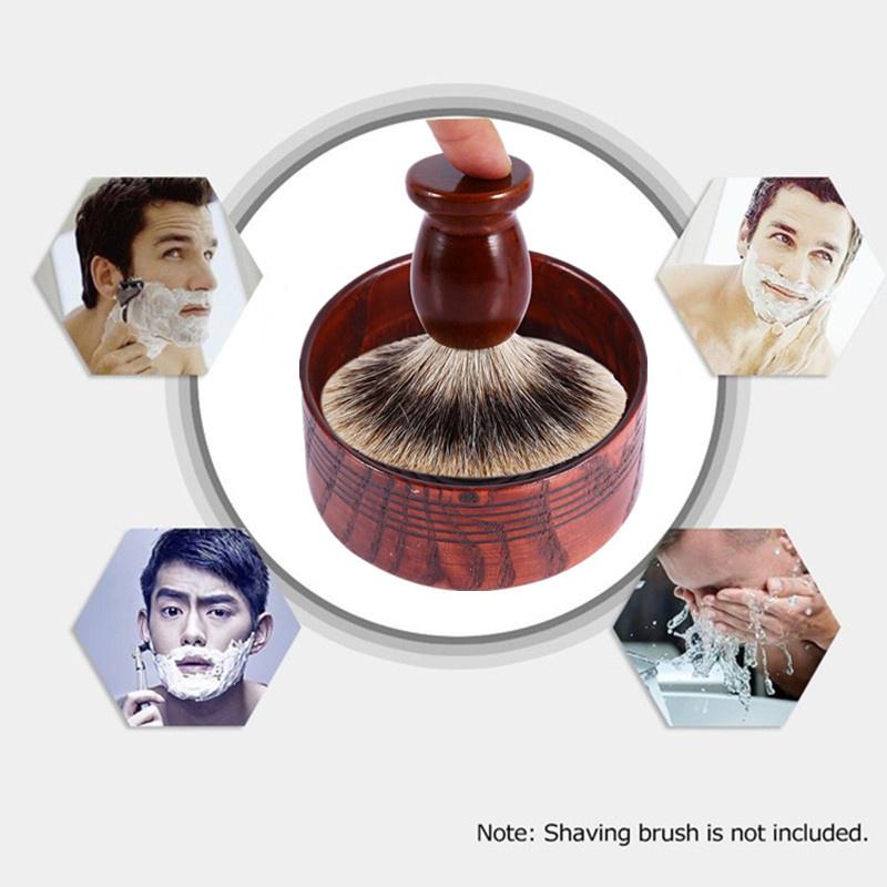 

Портативный Travel Тонкая текстура Древесина Прочная бритье Мыльница Кружка