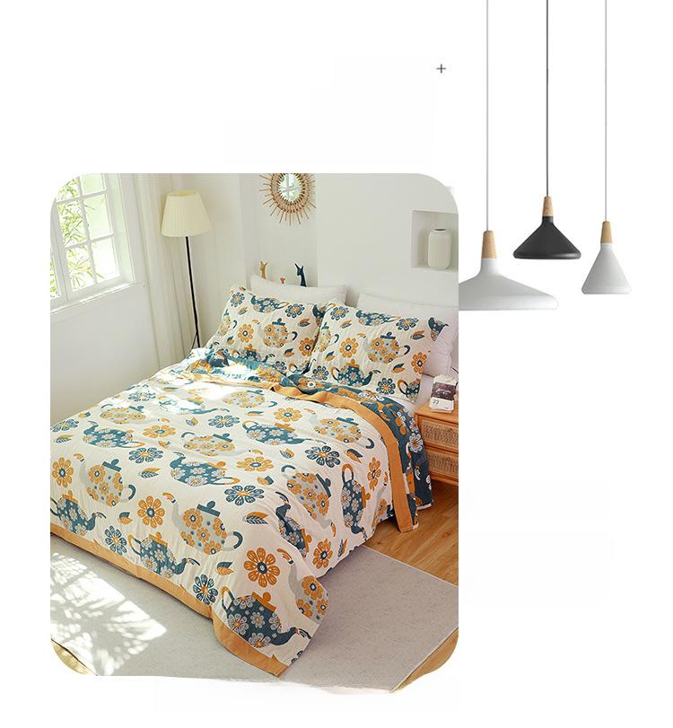 2025 Neue reine Baumwoll-Mulltuch-Decke für Sommer & Büro-Nickerchen