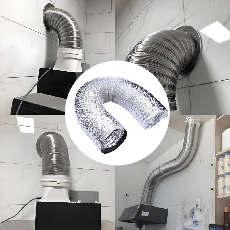 Range Telescopic Hood Exhaust Pipe Stainless Steel Kitchen Ventilation Duct