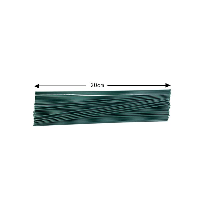 5-100Pcs Mini Green Floral Wire Stems for Florist Flower Arrangement 20/30/40cm DIY Wedding Handmade Material Decor Accessoies